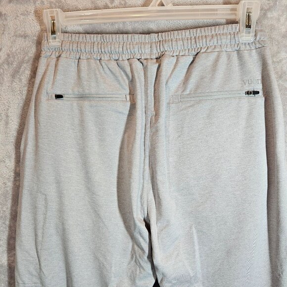 Vuori Mens M The Rise and Shine Performance Jogger Pants Light Gray zip pockets - Picture 11 of 13